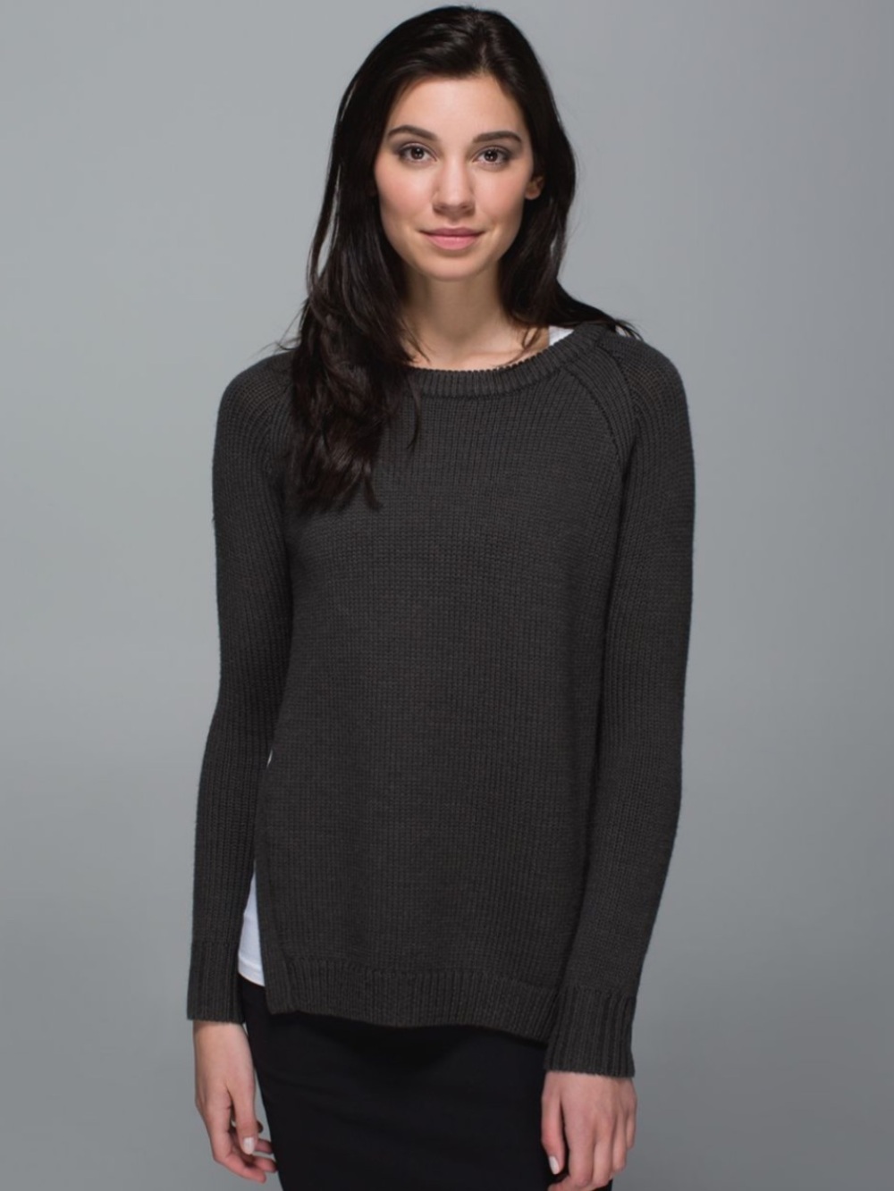 lululemon athletica Women's Crewneck Sweater in Dark Green/Grey